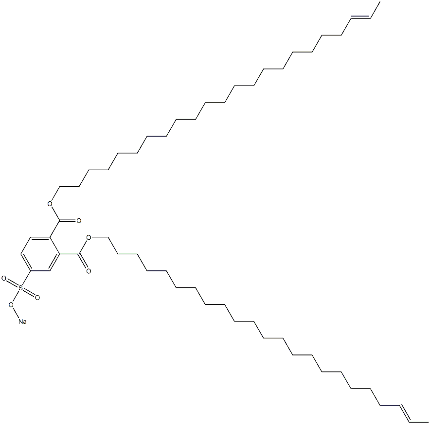 4-(Sodiosulfo)phthalic acid di(21-tricosenyl) ester Struktur