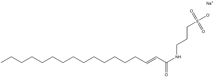 3-(2-Heptadecenoylamino)-1-propanesulfonic acid sodium salt Struktur