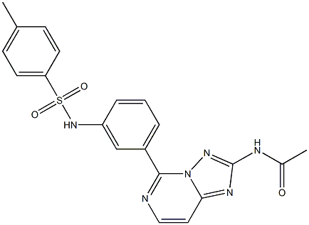 2-Acetylamino-5-[3-(4-methylphenylsulfonylamino)phenyl][1,2,4]triazolo[1,5-c]pyrimidine Struktur