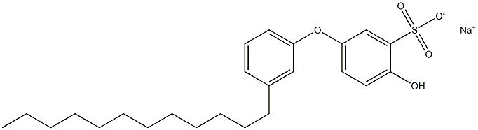 4-Hydroxy-3'-dodecyl[oxybisbenzene]-3-sulfonic acid sodium salt Struktur