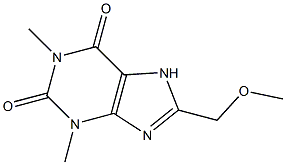 3,7-Dihydro-8-methoxymethyl-1,3-dimethyl-1H-purine-2,6-dione Struktur