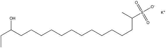 15-Hydroxyheptadecane-2-sulfonic acid potassium salt Struktur