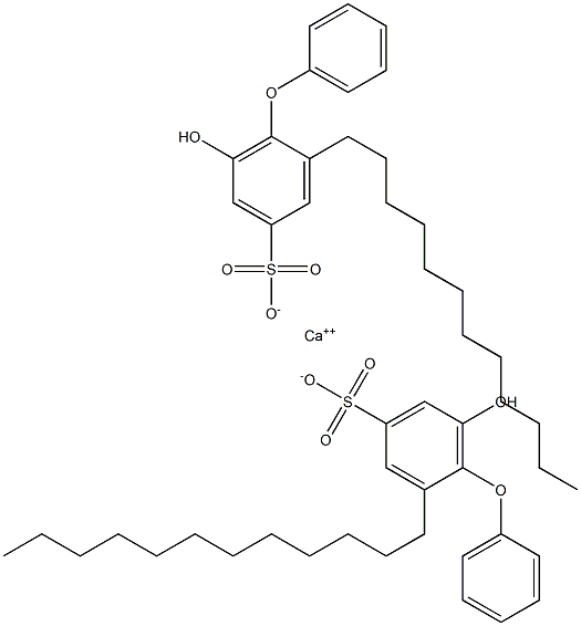 Bis(6-hydroxy-2-dodecyl[oxybisbenzene]-4-sulfonic acid)calcium salt Struktur