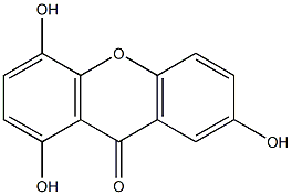 1,4,7-Trihydroxy-9H-xanthen-9-one Struktur