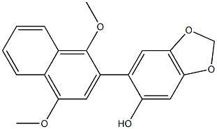 2-(1,4-Dimethoxy-2-naphtyl)-4,5-methylenedioxyphenol Struktur