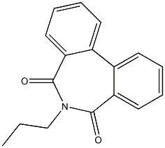 6-Propyl-5H-dibenz[c,e]azepine-5,7(6H)-dione Struktur