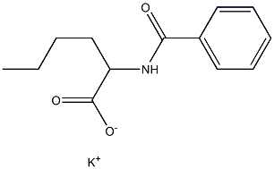 2-Benzoylaminohexanoic acid potassium salt Struktur