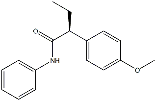 [S,(+)]-2-(p-Methoxyphenyl)-N-phenylbutyramide Struktur