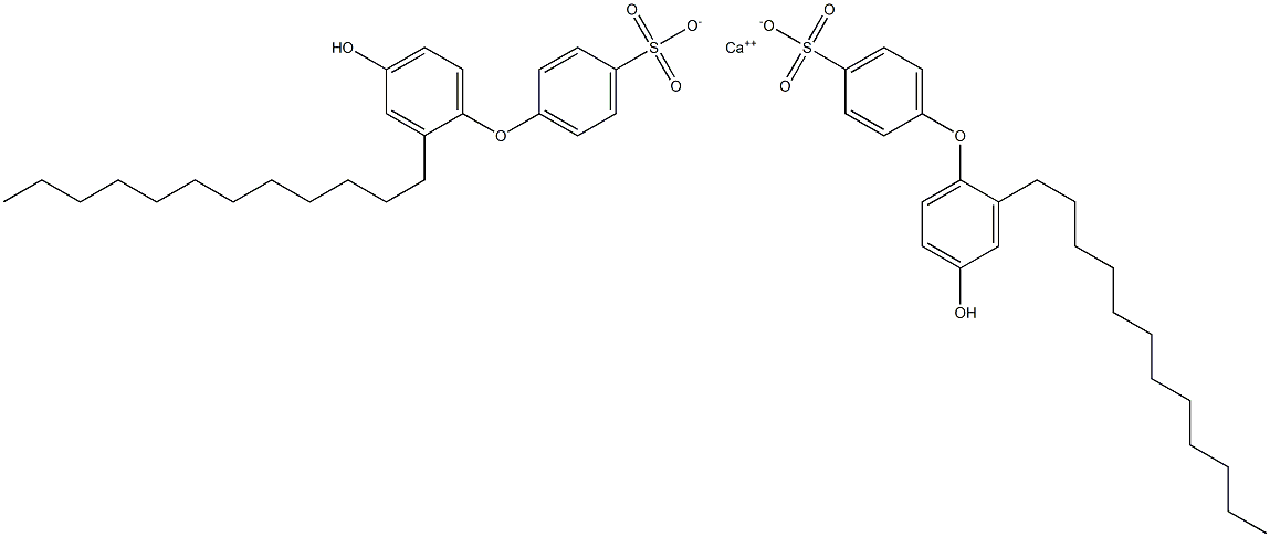 Bis(4'-hydroxy-2'-dodecyl[oxybisbenzene]-4-sulfonic acid)calcium salt Struktur