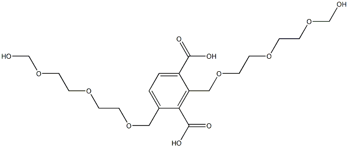 2,4-Bis(9-hydroxy-2,5,8-trioxanonan-1-yl)isophthalic acid Struktur