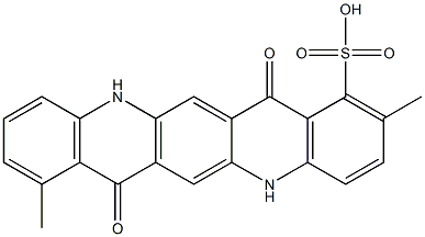 5,7,12,14-Tetrahydro-2,8-dimethyl-7,14-dioxoquino[2,3-b]acridine-1-sulfonic acid Struktur