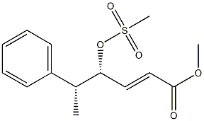 (2E,4R,5R)-4-Methylsulfonyloxy-5-phenyl-2-hexenoic acid methyl ester Struktur