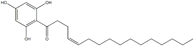 2-[(4Z)-4-Hexadecenoyl]benzene-1,3,5-triol Struktur