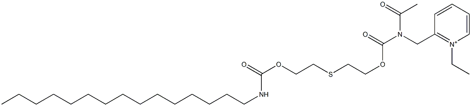 1-Ethyl-2-[N-acetyl-N-[2-[2-(pentadecylcarbamoyloxy)ethylthio]ethoxycarbonyl]aminomethyl]pyridinium Struktur