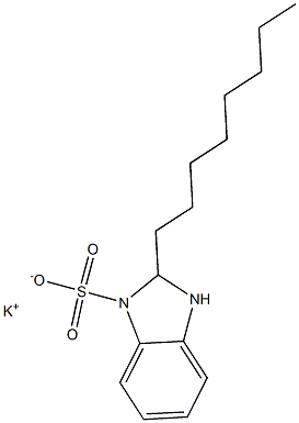 2,3-Dihydro-2-octyl-1H-benzimidazole-1-sulfonic acid potassium salt Struktur