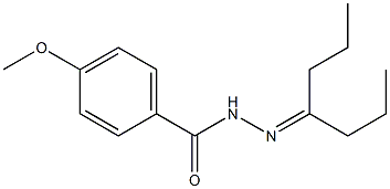 4-Heptanone 4-methoxybenzoyl hydrazone Struktur