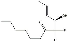 (2E,4R)-5,5-Difluoro-4-hydroxy-2-dodecen-6-one Struktur