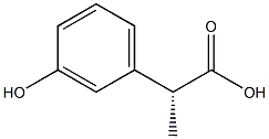 [R,(-)]-2-(m-Hydroxyphenyl)propionic acid Struktur