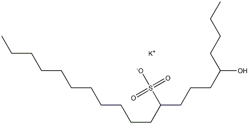 5-Hydroxyicosane-9-sulfonic acid potassium salt Struktur