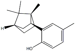 4-Methyl-2-[(1R,2S,4S)-1,7,7-trimethylbicyclo[2.2.1]heptane-2-yl]phenol Struktur