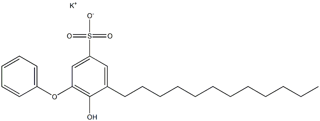 6-Hydroxy-5-dodecyl[oxybisbenzene]-3-sulfonic acid potassium salt Struktur