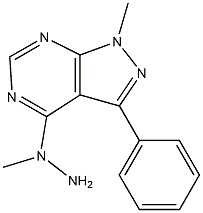 4-(1-Methylhydrazino)-3-phenyl-1-methyl-1H-pyrazolo[3,4-d]pyrimidine Struktur