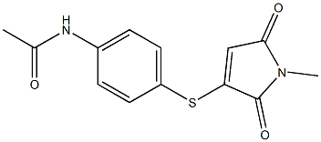 2-(4-Acetylaminophenylthio)-N-methylmaleimide Struktur