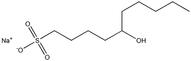 5-Hydroxydecane-1-sulfonic acid sodium salt Struktur