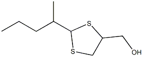 2-(1-Methylbutyl)-1,3-dithiolane-4-methanol Struktur