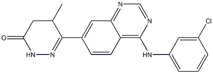 4,5-Dihydro-5-methyl-6-[4-(3-chlorophenylamino)quinazolin-7-yl]pyridazin-3(2H)-one Struktur