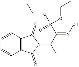 2-[(2,3-Dihydro-1,3-dioxo-1H-isoindol)-2-yl]-1-hydroxyiminopropylphosphonic acid diethyl ester Struktur