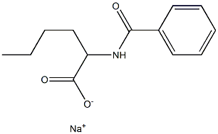 2-Benzoylaminohexanoic acid sodium salt Struktur