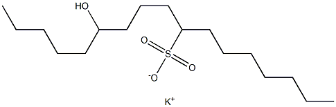 12-Hydroxyheptadecane-8-sulfonic acid potassium salt Struktur