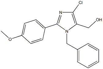 1-Benzyl-2-(4-methoxyphenyl)-4-chloro-5-hydroxymethyl-1H-imidazole Struktur