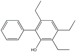 3,5,6-Triethyl-2-phenylphenol Struktur