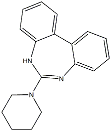 6-Piperidino-5H-dibenzo[d,f][1,3]diazepine Struktur