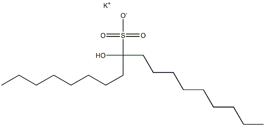 9-Hydroxyoctadecane-9-sulfonic acid potassium salt Struktur