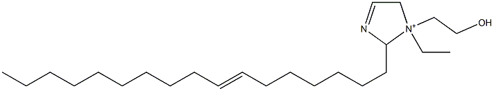 1-Ethyl-2-(7-heptadecenyl)-1-(2-hydroxyethyl)-3-imidazoline-1-ium Struktur