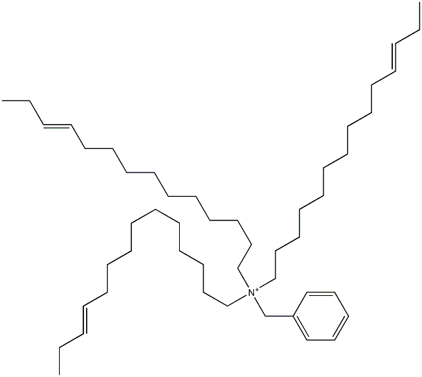 Tri(11-tetradecenyl)benzylaminium Struktur