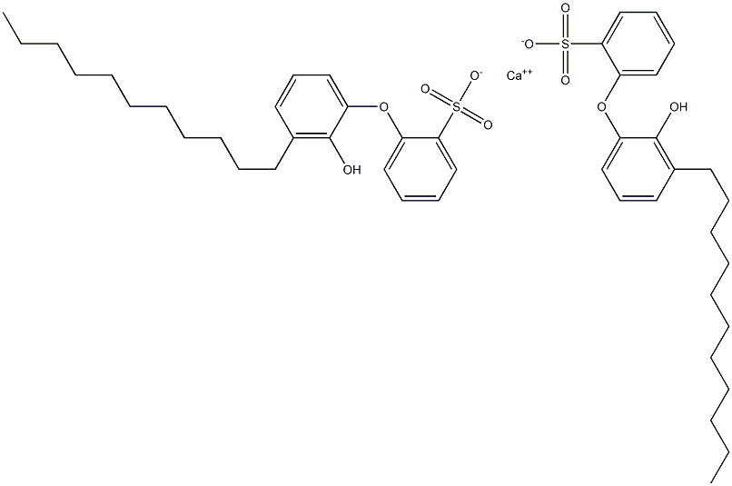 Bis(2'-hydroxy-3'-undecyl[oxybisbenzene]-2-sulfonic acid)calcium salt Struktur