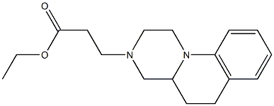 2,3,4,4a,5,6-Hexahydro-1H-pyrazino[1,2-a]quinoline-3-propanoic acid ethyl ester Struktur