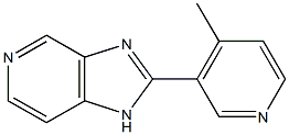 2-(4-Methylpyridin-3-yl)-1H-imidazo[4,5-c]pyridine Struktur