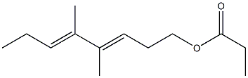 Propionic acid 4,5-dimethyl-3,5-octadienyl ester Struktur