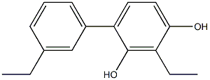 4-(3-Ethylphenyl)-2-ethylbenzene-1,3-diol Struktur