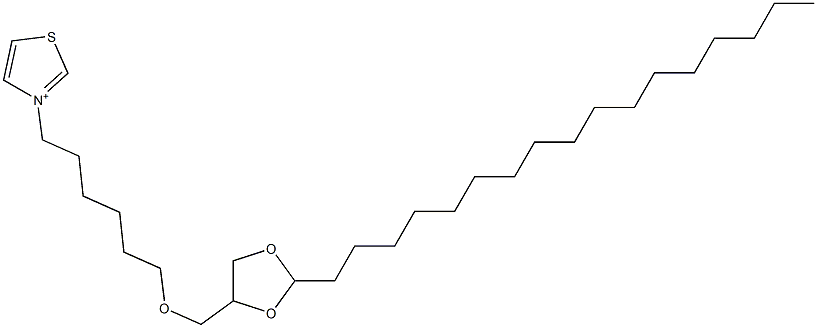 3-[6-(2-Heptadecyl-1,3-dioxolan-4-ylmethoxy)hexyl]thiazolium Struktur