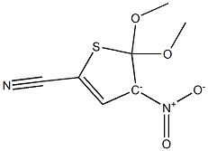 3-Nitro-2,3-dihydro-5-cyano-2,2-dimethoxythiophen-3-ide Struktur