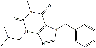 1-Methyl-3-isobutyl-7-benzylxanthine Struktur