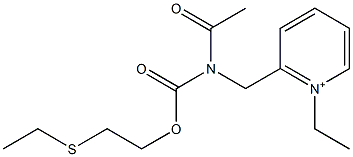 1-Ethyl-2-[N-acetyl-N-[2-[ethylthio]ethoxycarbonyl]aminomethyl]pyridinium Struktur