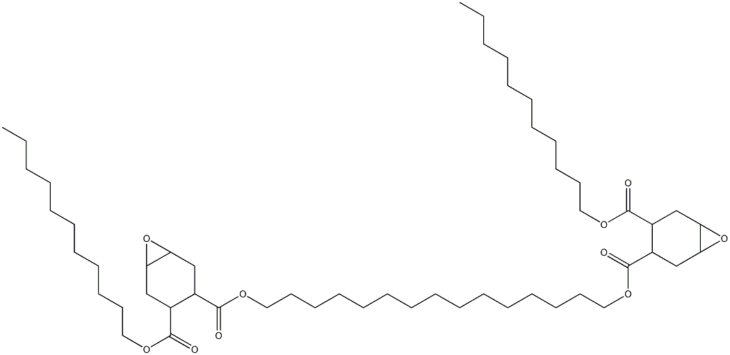 Bis[2-(undecyloxycarbonyl)-4,5-epoxy-1-cyclohexanecarboxylic acid]1,15-pentadecanediyl ester Struktur