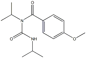 N,N'-Diisopropyl-N-(4-methoxybenzoyl)urea Struktur